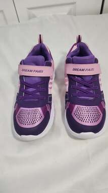 DREAM PAIRS Kids Lightweight Athletic Running Sneakers, Pink/Purple, Size 5 Big